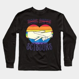 Lesbian Pride Flag Scissors Lesbian Pride Long Sleeve T-Shirt